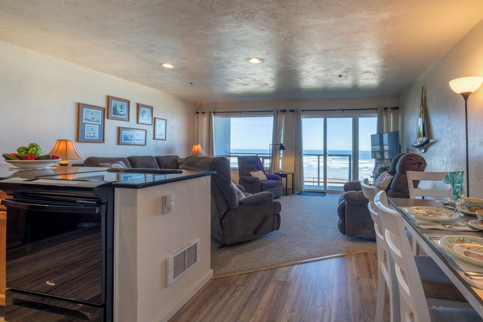 Ocean view from the kitchen.