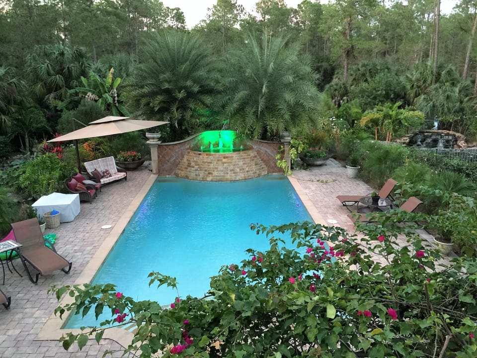Pool at dusk