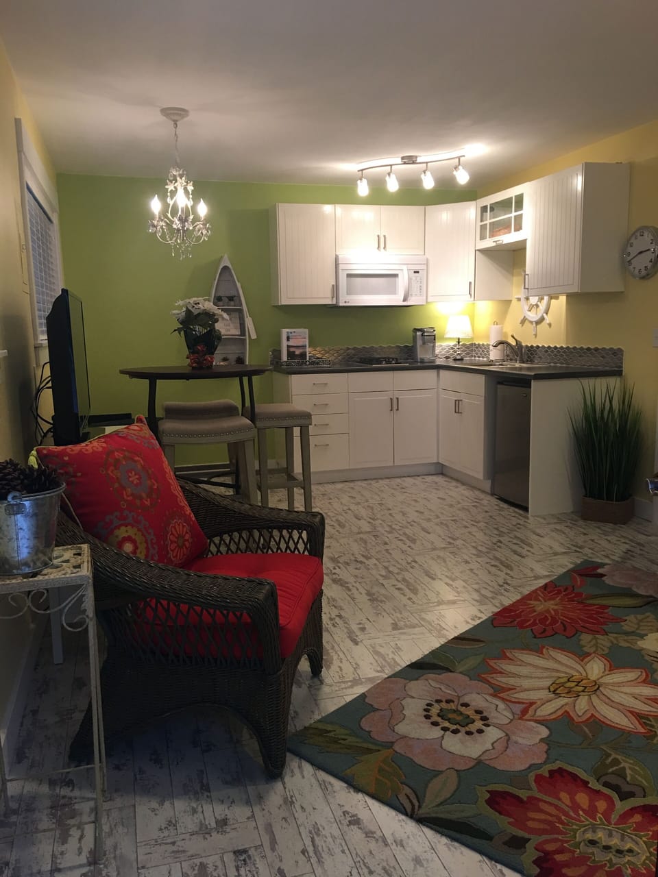 View from the front door as you enter the Beach Suite