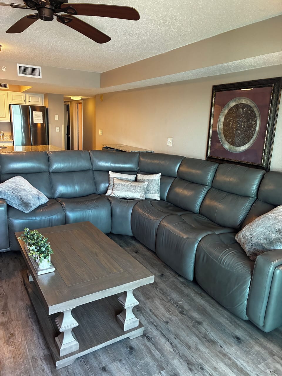 Living room 3 powered sectional