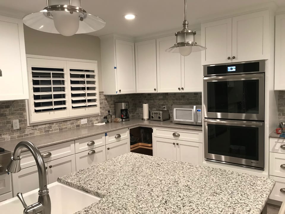 Another view of kitchen at night