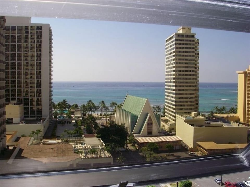 View from separate updated kitchen (only corner units have separate kitchen)!!