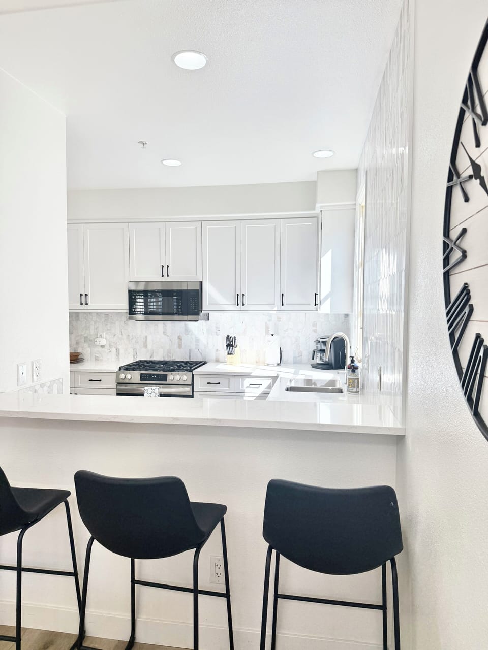Kitchen with bar seating