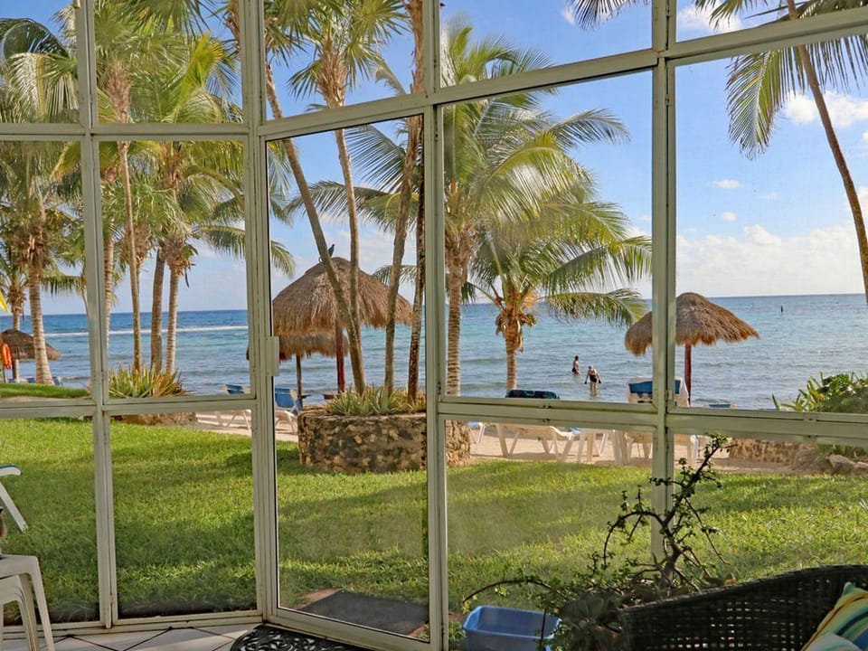 The Beach View from the Beach Porch:  Walk Straight Out and You're There!