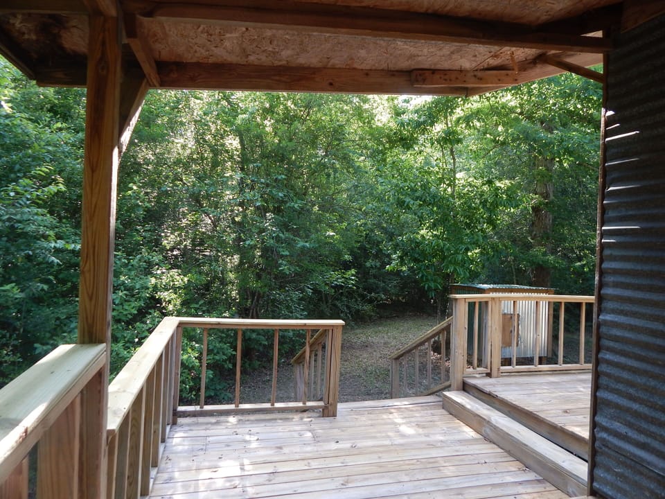 side of cabin 