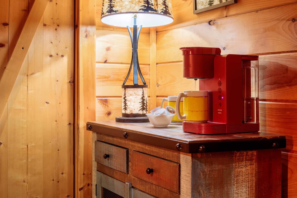 Enjoy a coffee in the loft.