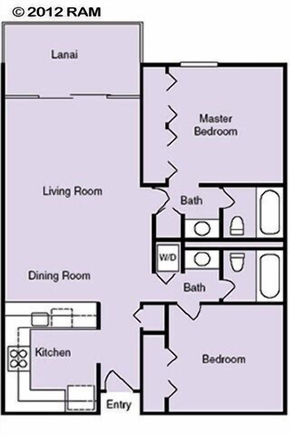 TWO BEDROOM FLOOR PLAN 
