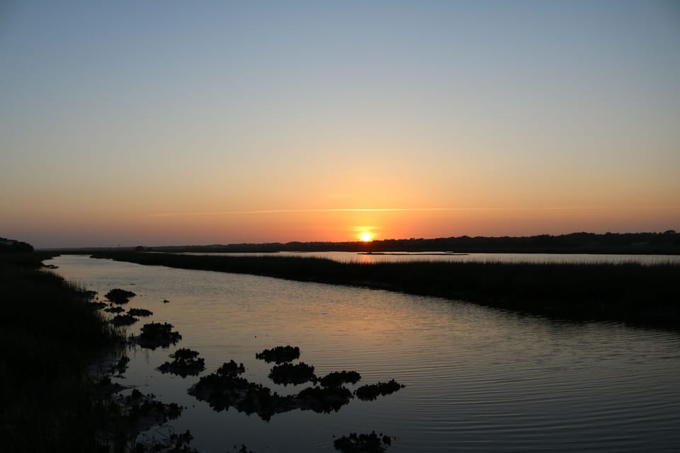 Sunset from the boat ramp located on the property