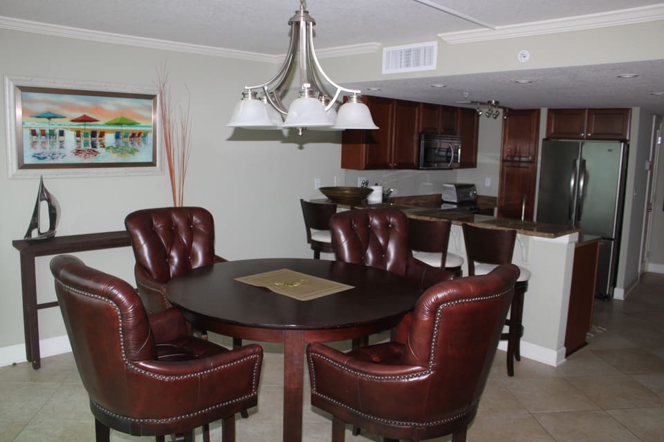 High Kitchen table and stool for incredible views 