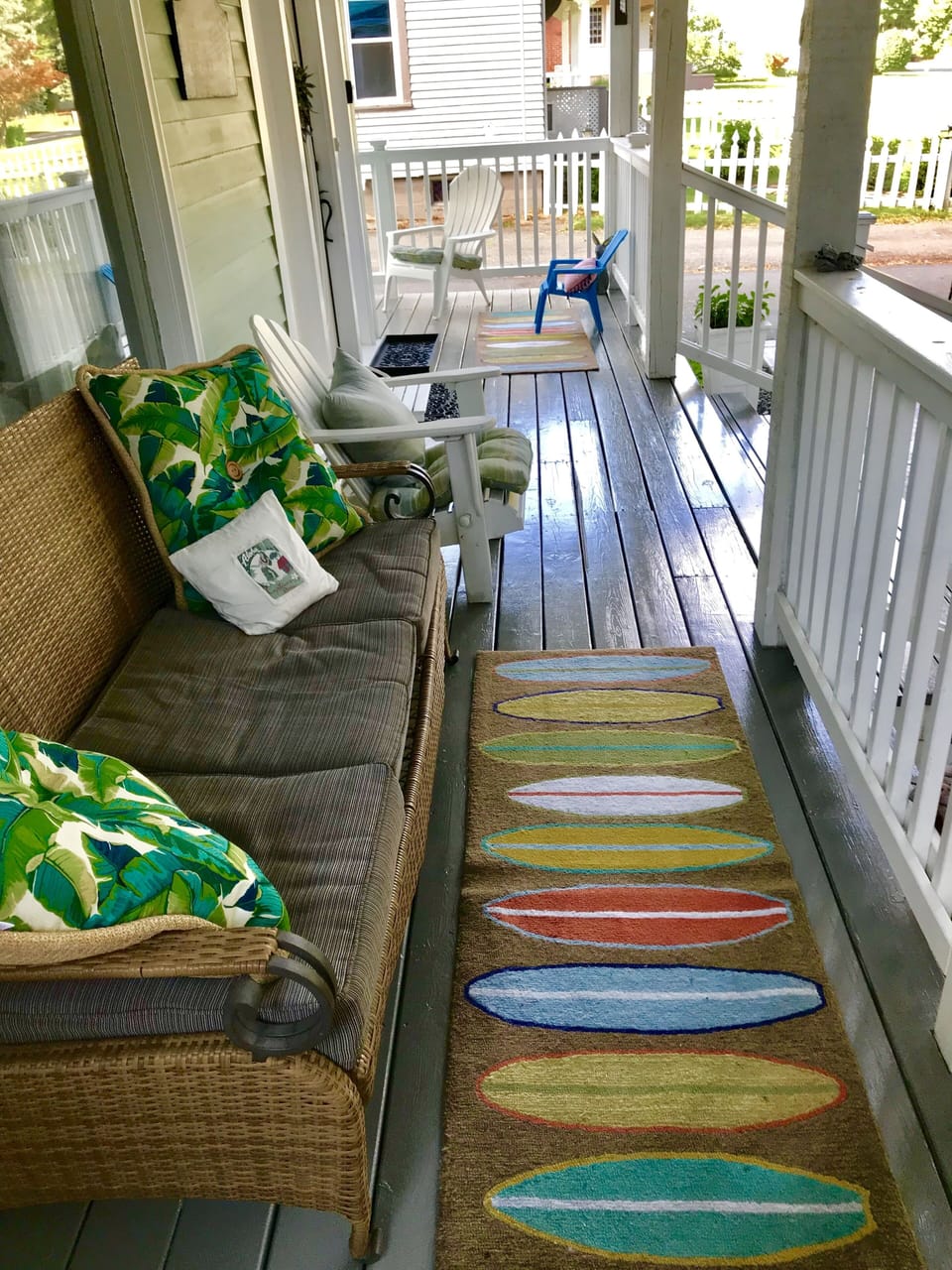 Wrap around porch for lounging under trees