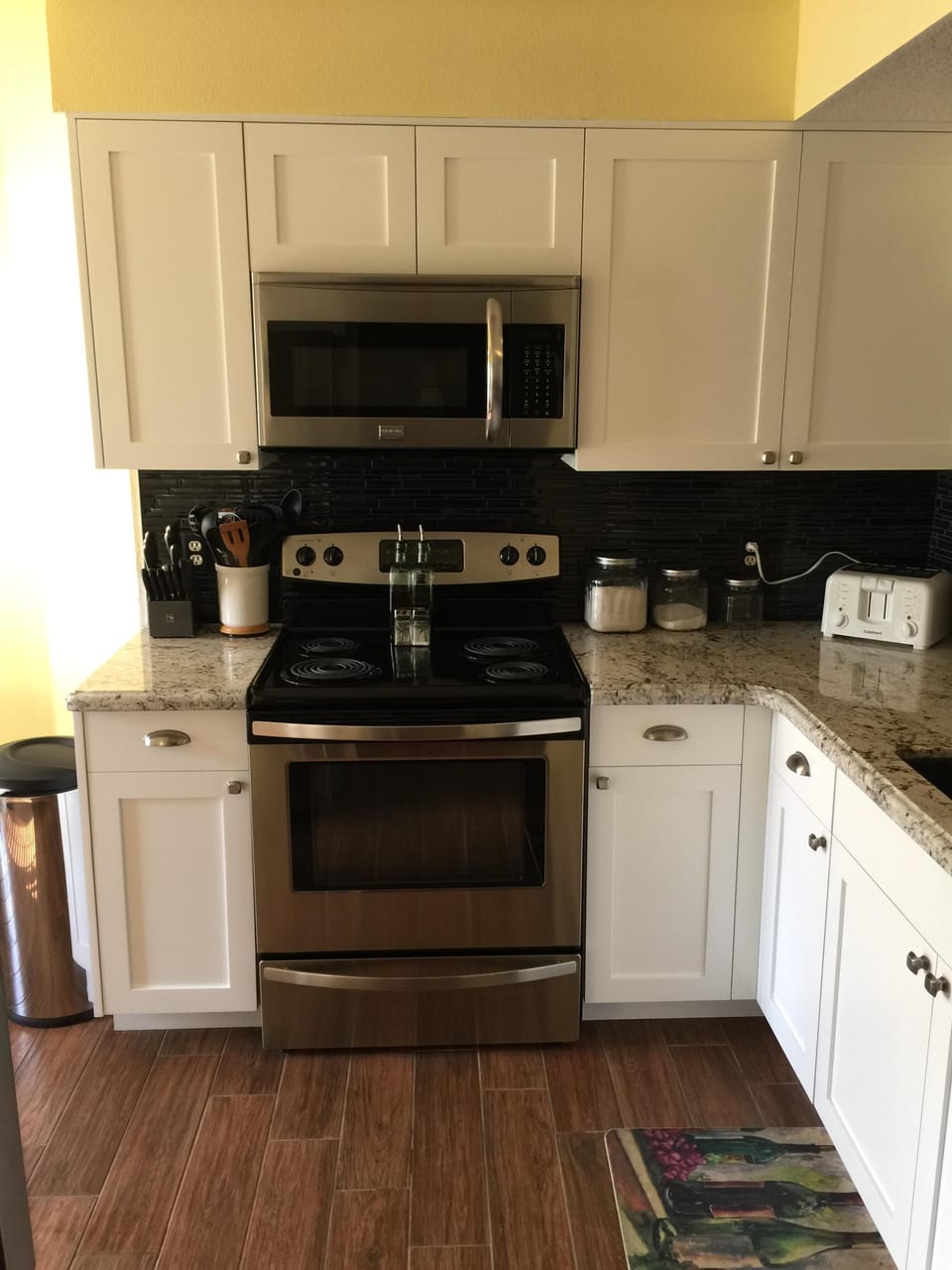 Updated kitchen stocked with everything you will need to make your stay great