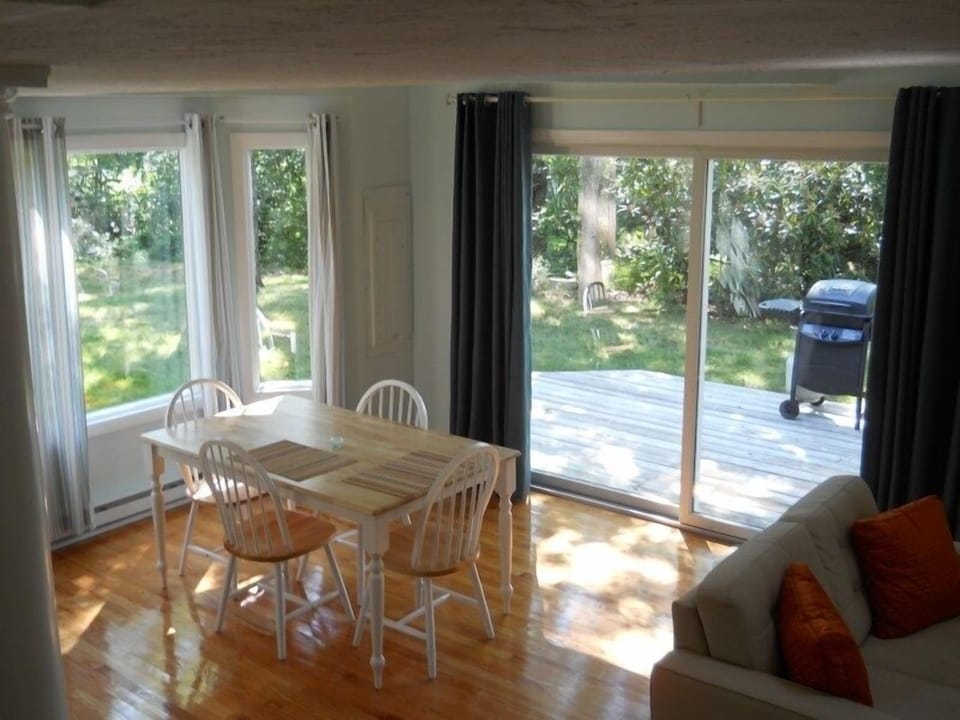 Dining room with patio access.