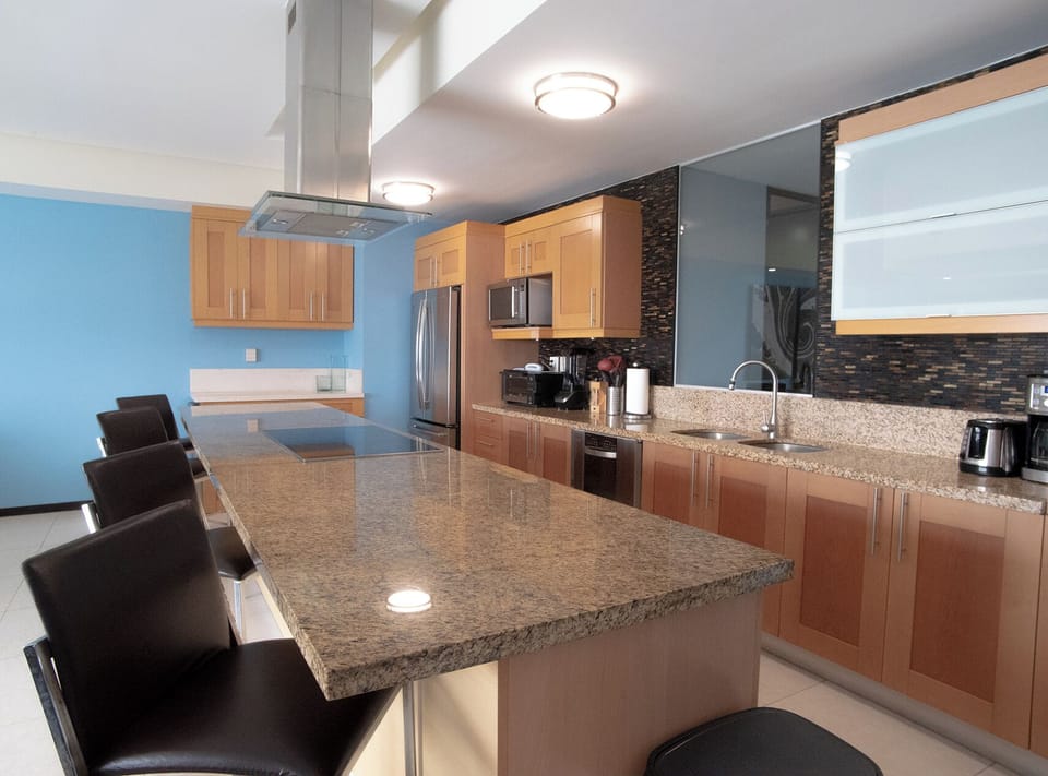 Large kitchen island.
