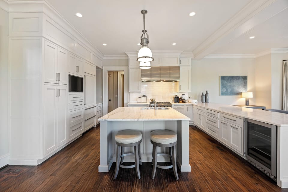 The impressive kitchen is a chef's dream!