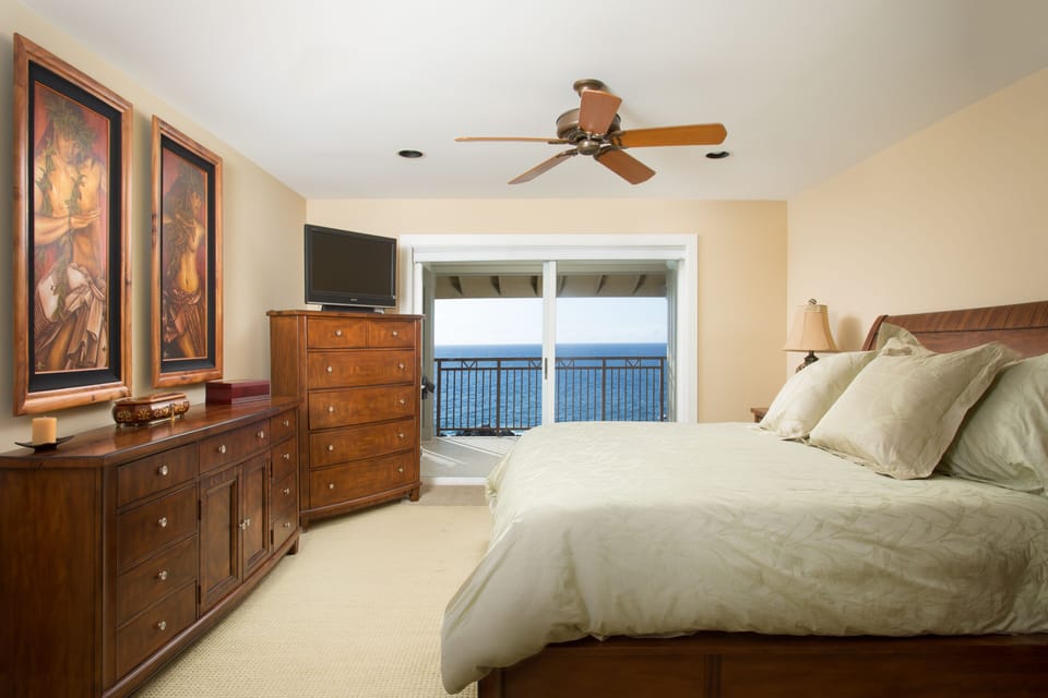 Listen to the sounds of whales and the ocean surf from the master bedroom.