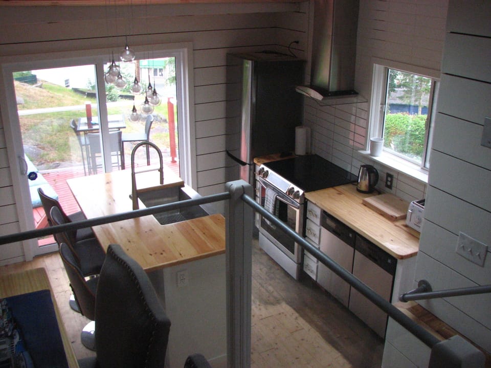 Kitchen and walk-out to patio  deck