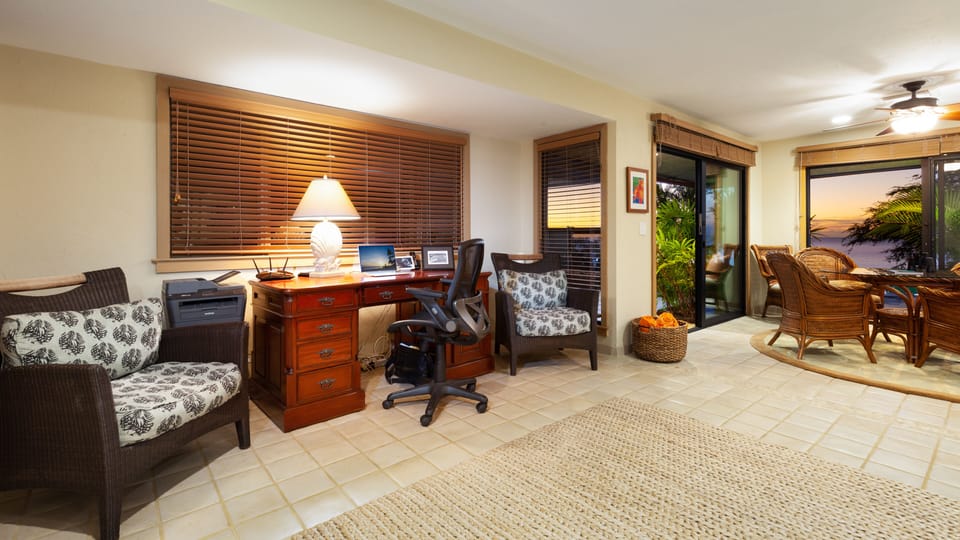 Office with printer 
high speed internet throughout the home