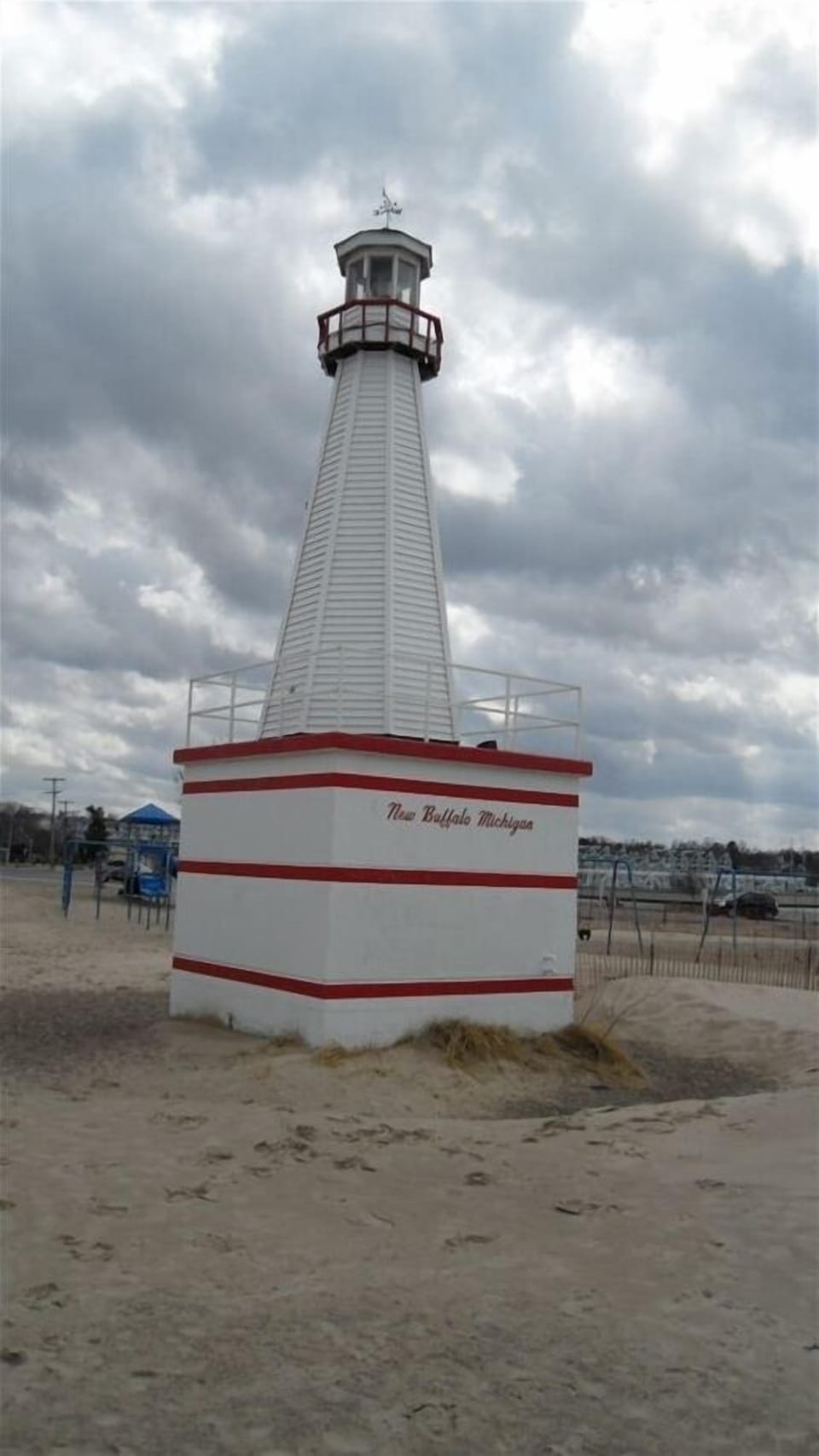 Light house at public beach