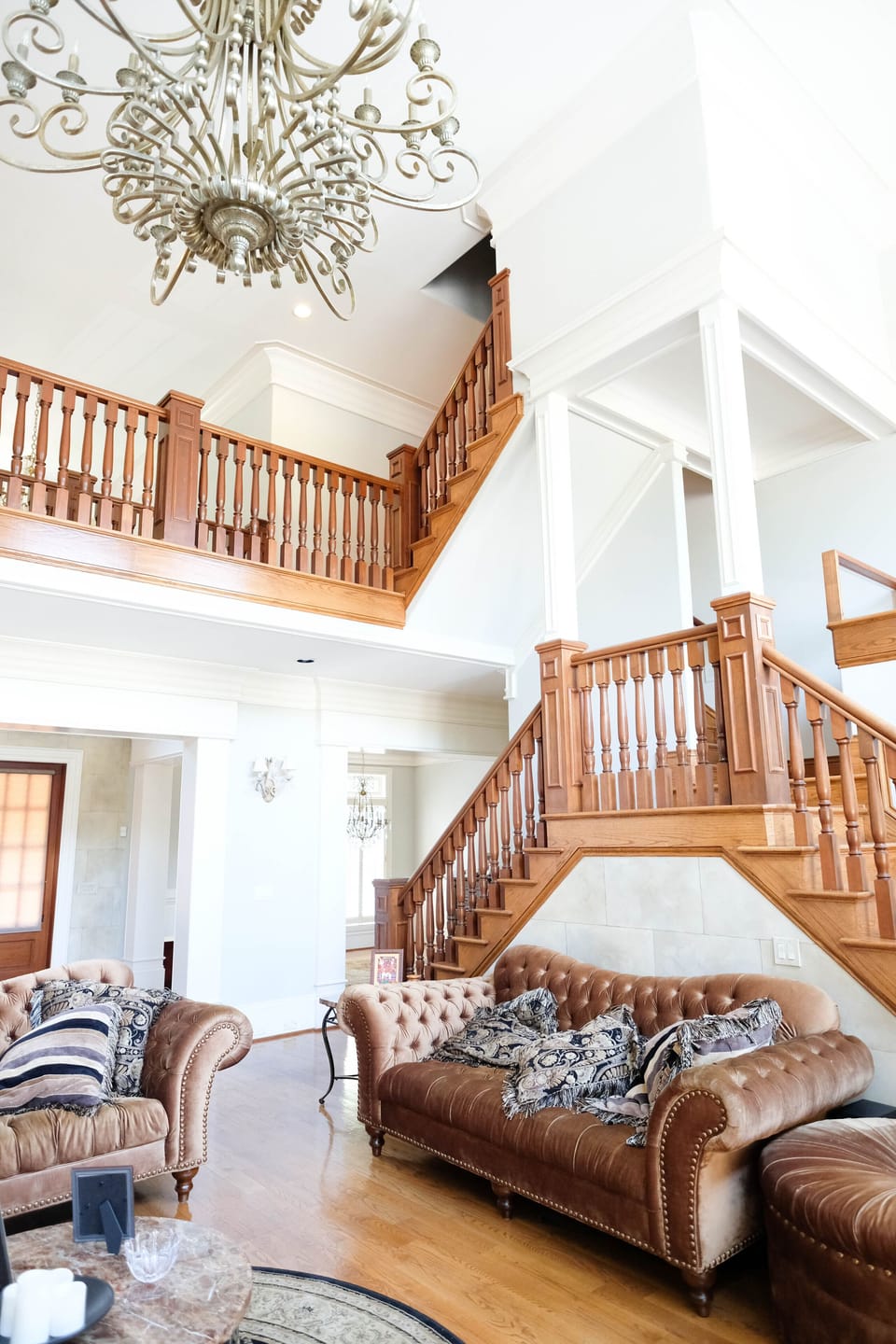 View of Grand living room and 3rd floor hallway