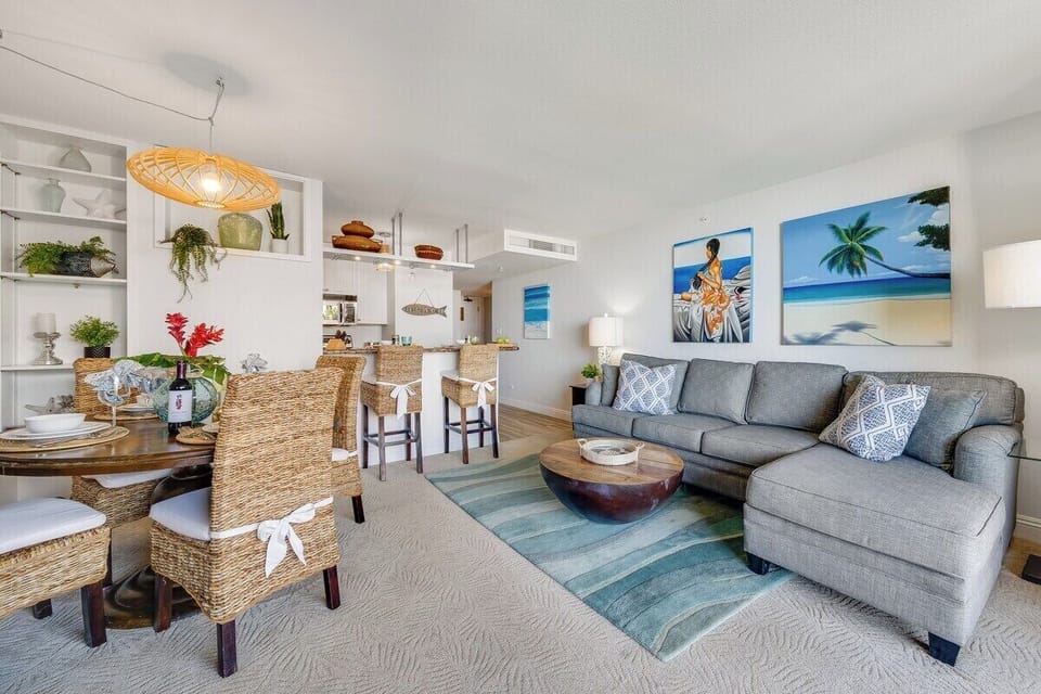 Living room featured a comfortable sleeper sofa for extra sleeping arrangement