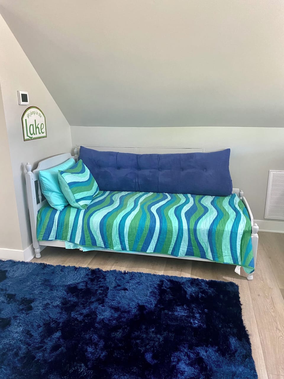 Twin bed in loft