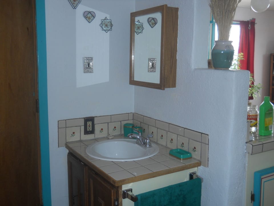 Bathroom sink area