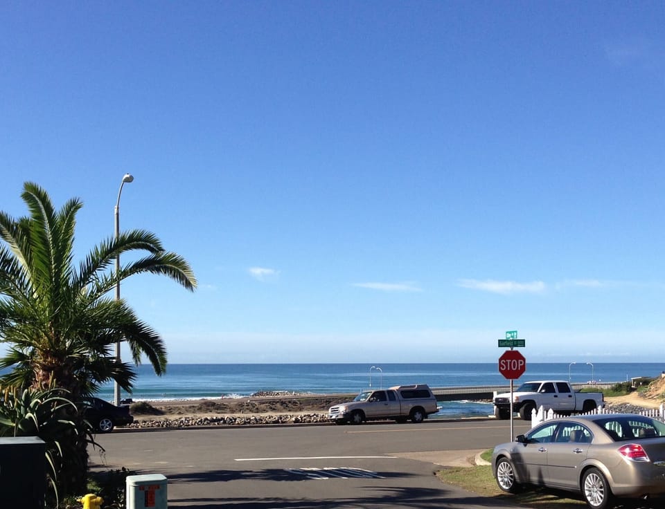 The ocean is just a short walk away...
