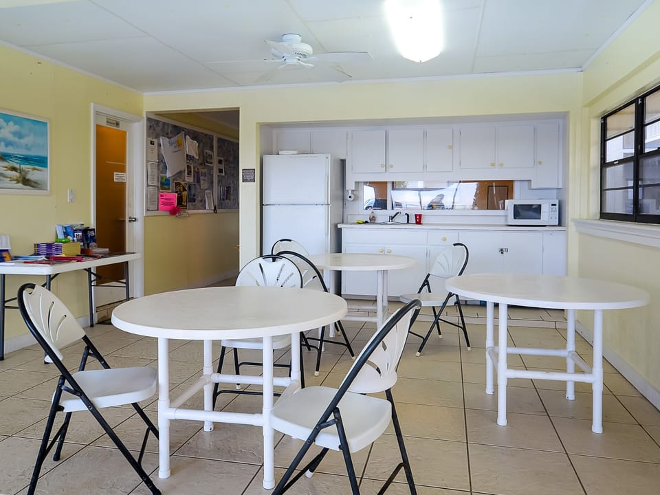 Clubhouse with Seating for Entertaining at 1 Bed Vacation Rental FL
