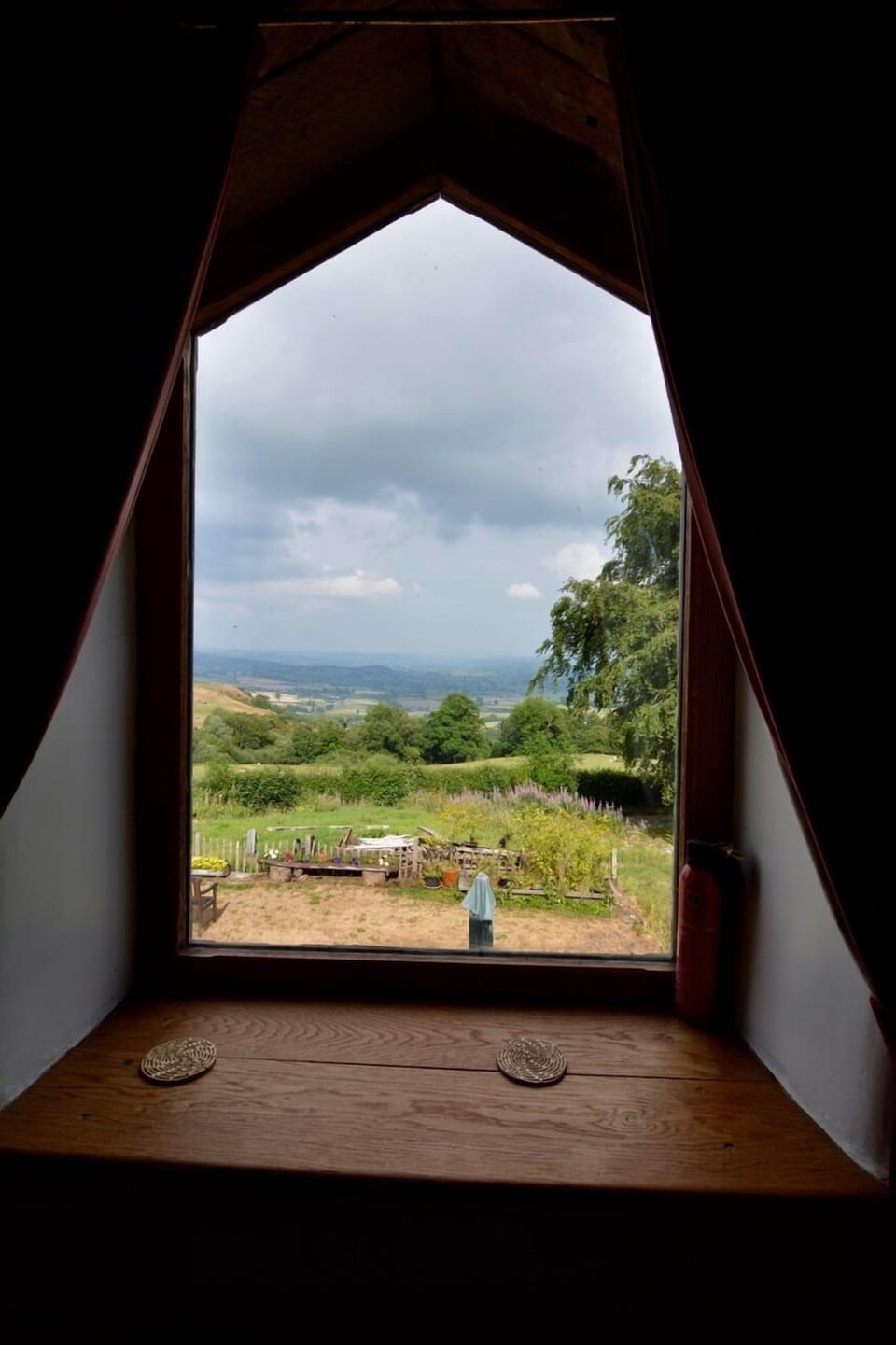 View down the valley from master bedroom
