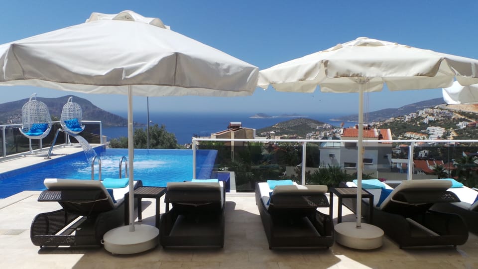 JaySea's pool terrace is ideal for sunbathing or relaxing and admiring the view