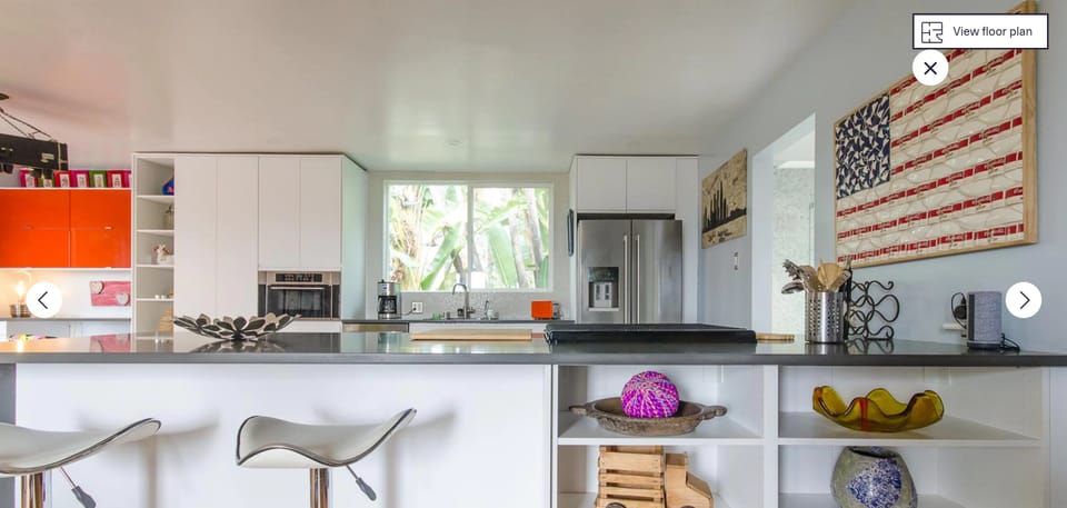 Kitchen  island, open plan