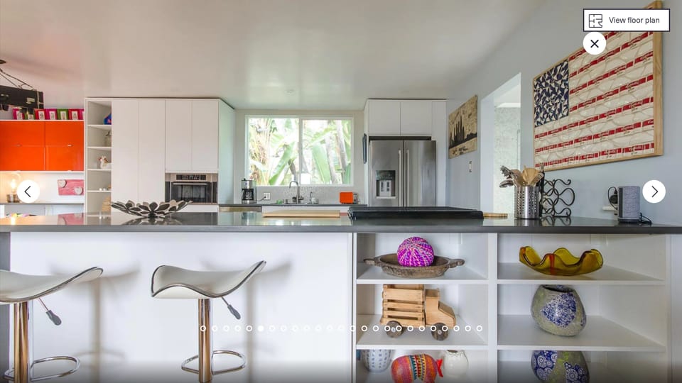 Kitchen  island, open plan