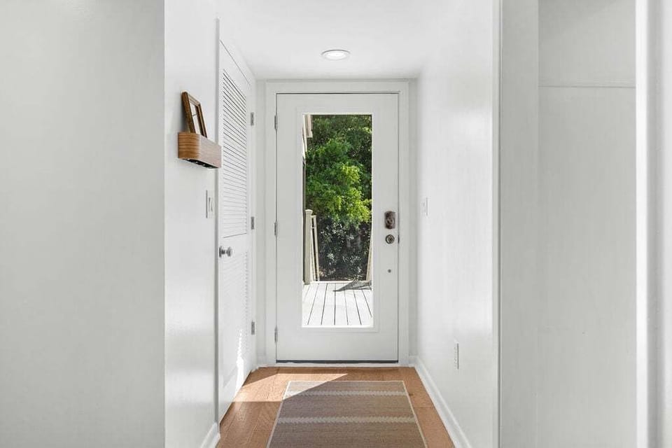 Inside view of the front door.