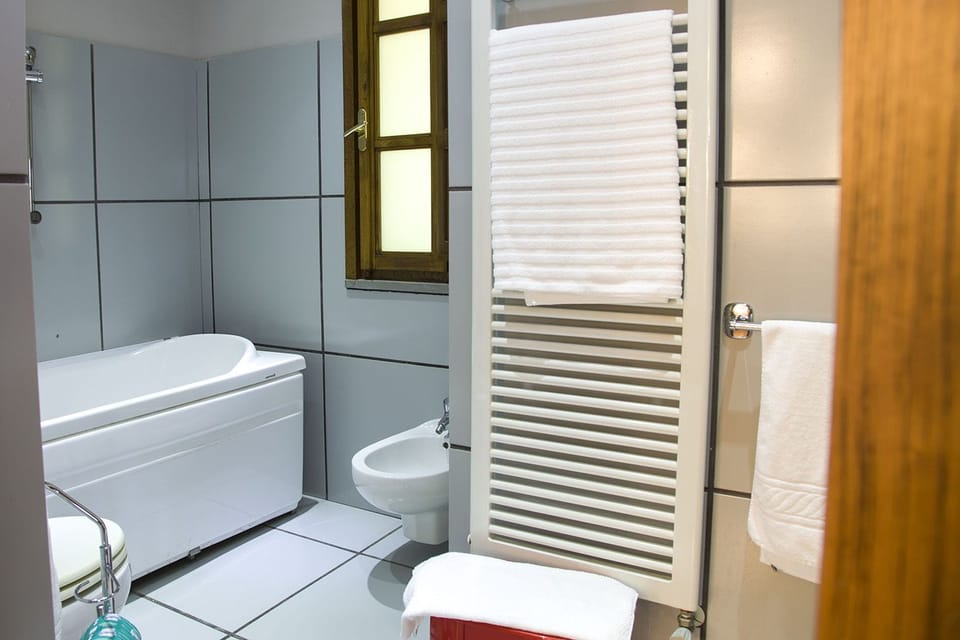 Superior Double Room | Bathroom | Free toiletries, hair dryer, bidet, towels