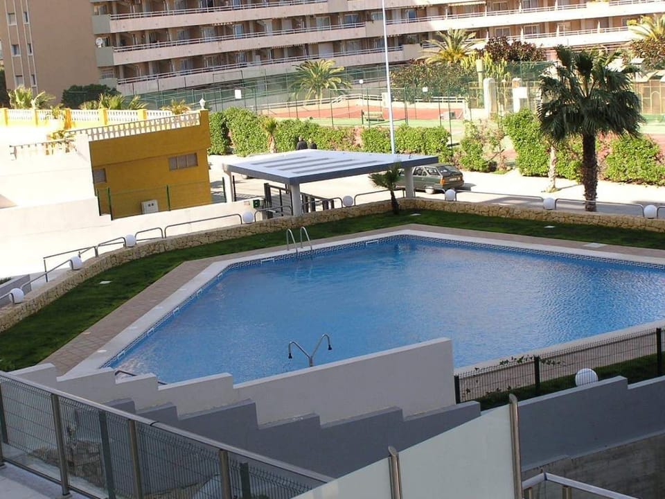 Swimming pool and entrance