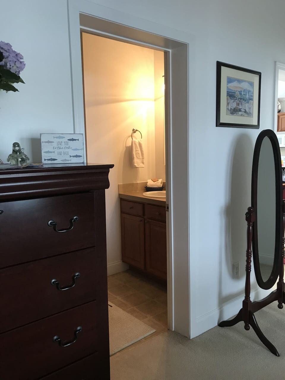 Master bedroom into Master Bath