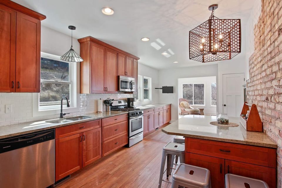 Large kitchen perfect for the whole family.  Eat-in island seats 6. 