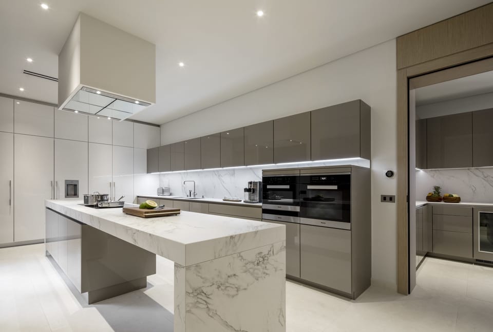 Four Bedroom Beachfront Pool Villa | Private kitchen | Fridge, espresso maker, coffee/tea maker, highchair
