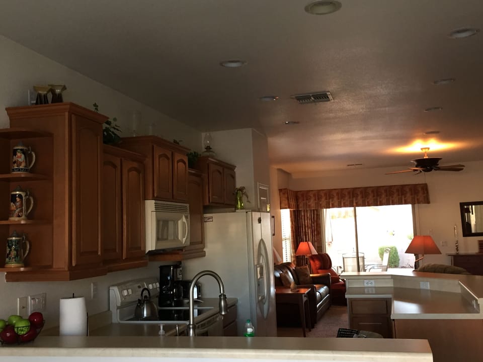 kitchen and great room taken  from eating area 