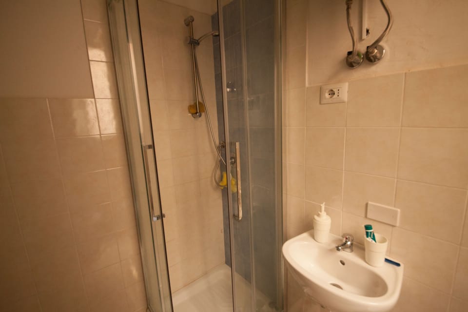 Shower, free toiletries, hair dryer, bidet