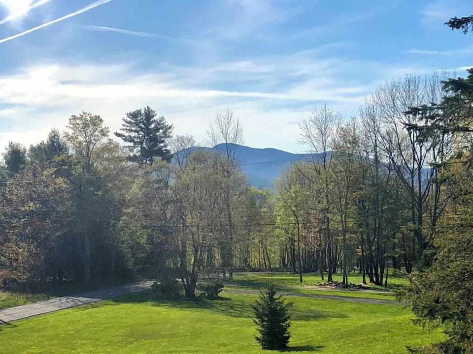 Lovely mountain views from the large wrap-around porch.