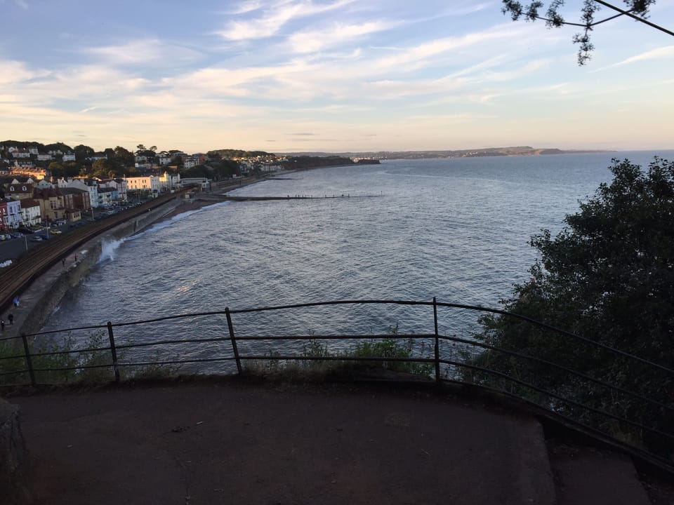 Overlooking Dawlish Bay from the cliff footpath