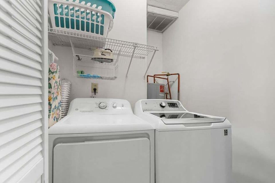 Full size washer and dryer for your convenience.