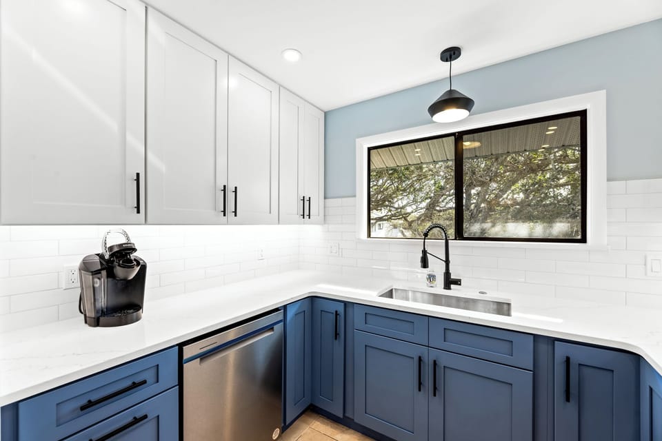 The kitchen has a Keurig