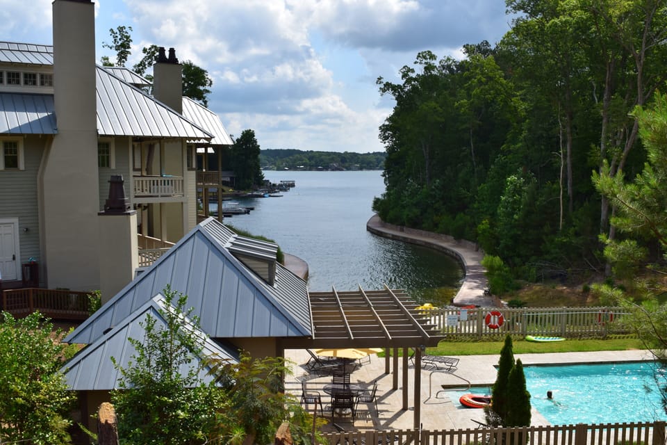 Pool, Pool House & Cove View