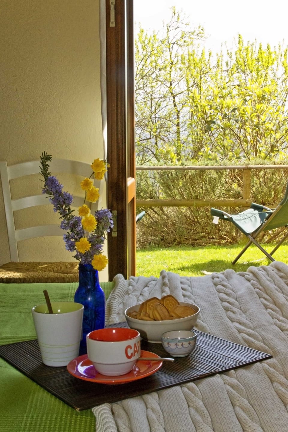 master bedroom with direct access to the garden