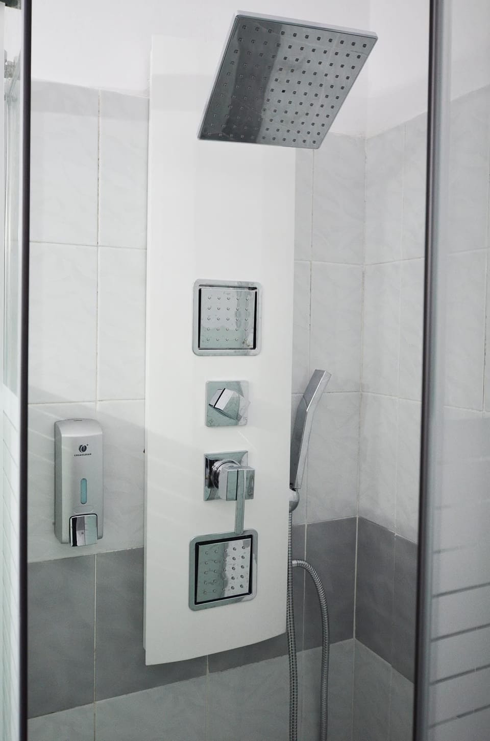 Family Room, Balcony | Bathroom shower