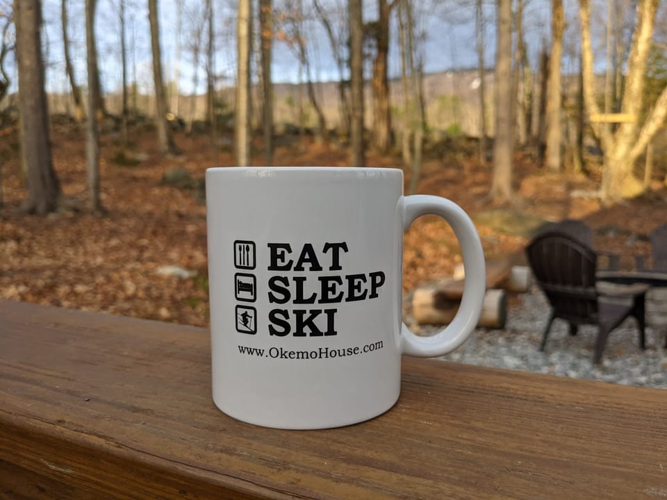Enjoy your cup of coffee at the Okemo House