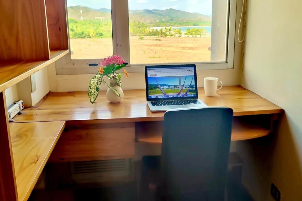 New! Private enclosed office inside your condo - with the best views in Samara.  Perfect for working remotely, the office offers privacy to make phone calls without disturbing your family.