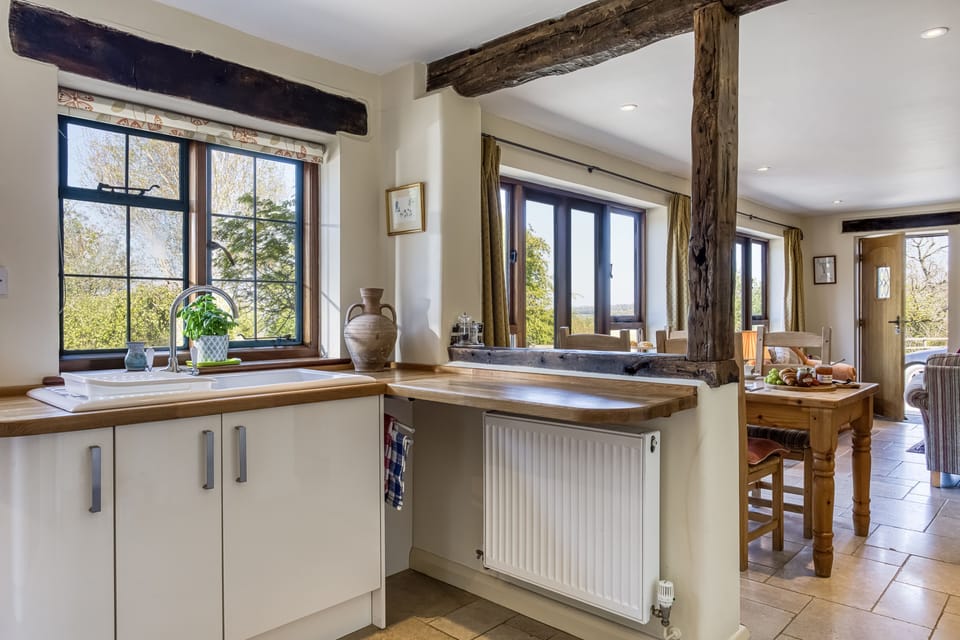 Looking across to the front door from the kitchen